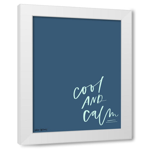 Cool and Calm White Modern Wood Framed Art Print by Wieners, Valerie
