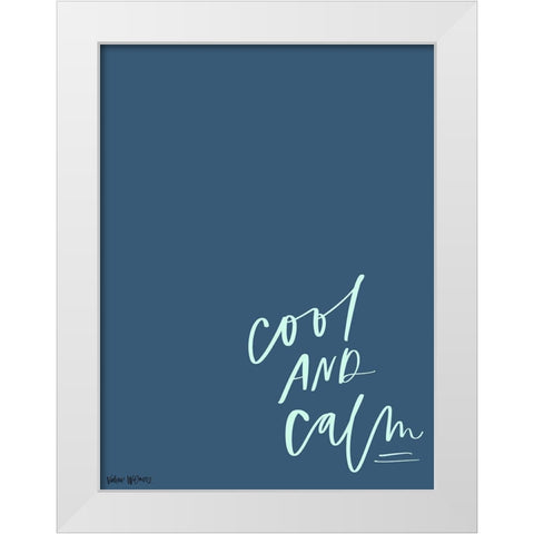 Cool and Calm White Modern Wood Framed Art Print by Wieners, Valerie