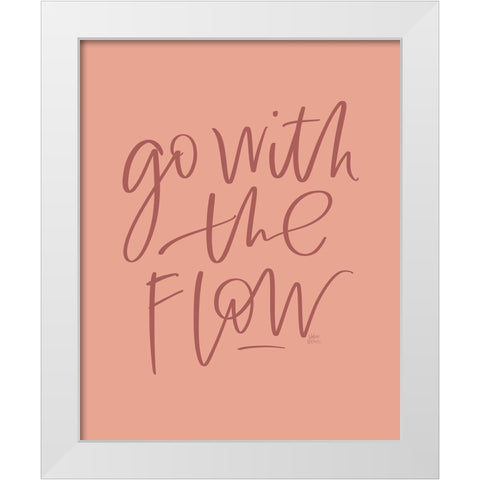 Go with the Flow White Modern Wood Framed Art Print by Wieners, Valerie