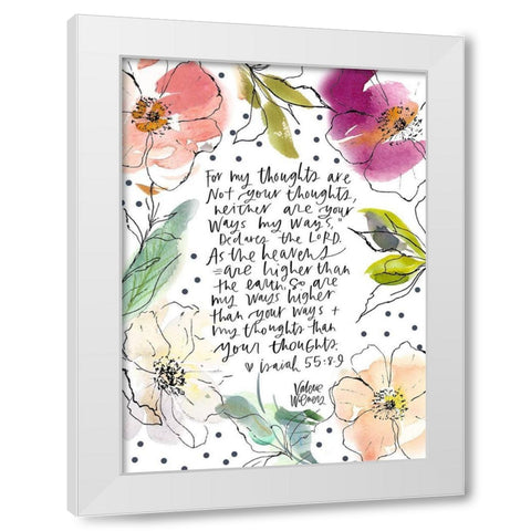 My Thoughts White Modern Wood Framed Art Print by Wieners, Valerie