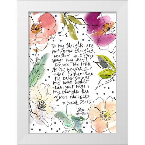 My Thoughts White Modern Wood Framed Art Print by Wieners, Valerie