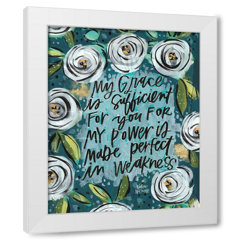 Grace White Modern Wood Framed Art Print by Wieners, Valerie