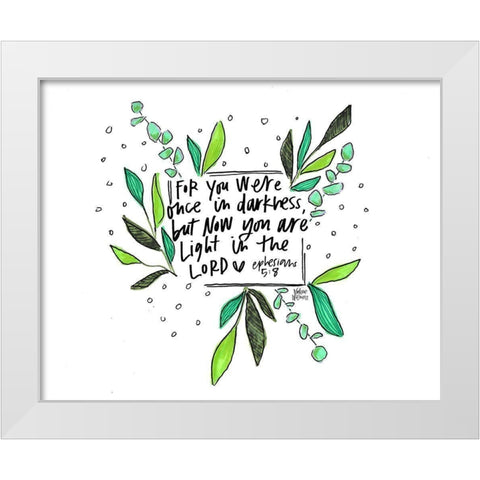 Once in Darkness White Modern Wood Framed Art Print by Wieners, Valerie