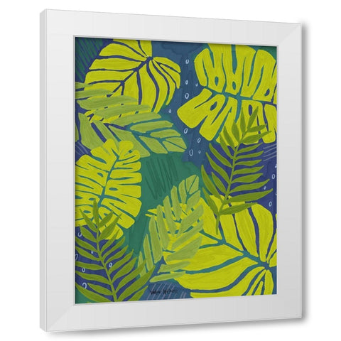 Dark Palms White Modern Wood Framed Art Print by Wieners, Valerie
