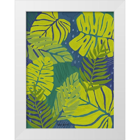 Dark Palms White Modern Wood Framed Art Print by Wieners, Valerie