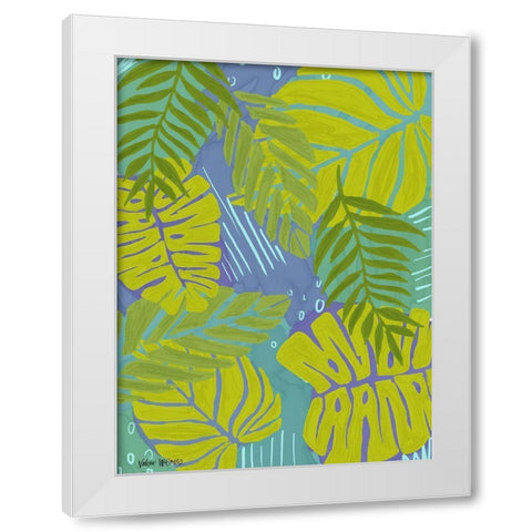 Cool Palms White Modern Wood Framed Art Print by Wieners, Valerie
