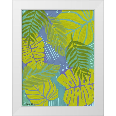 Cool Palms White Modern Wood Framed Art Print by Wieners, Valerie