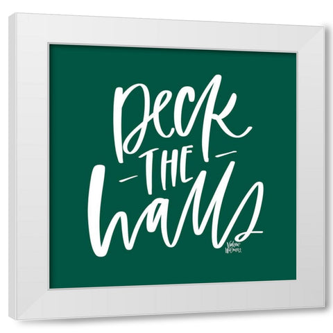 Deck the Halls White Modern Wood Framed Art Print by Wieners, Valerie