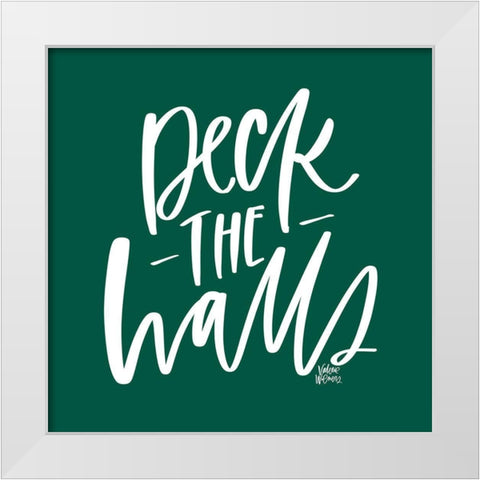 Deck the Halls White Modern Wood Framed Art Print by Wieners, Valerie