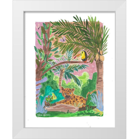 Tropical Animals I White Modern Wood Framed Art Print by Wieners, Valerie