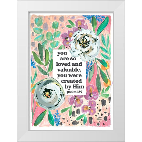 Psalm 139 White Modern Wood Framed Art Print by Wieners, Valerie