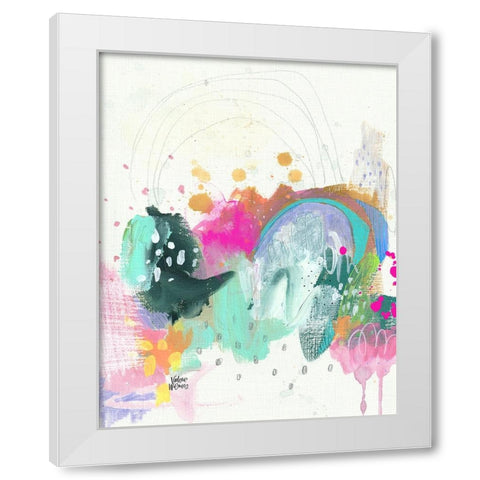 Confetti I White Modern Wood Framed Art Print by Wieners, Valerie