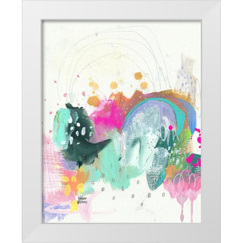 Confetti I White Modern Wood Framed Art Print by Wieners, Valerie