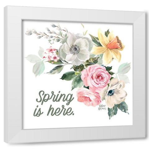 Spring is Here White Modern Wood Framed Art Print by Wieners, Valerie