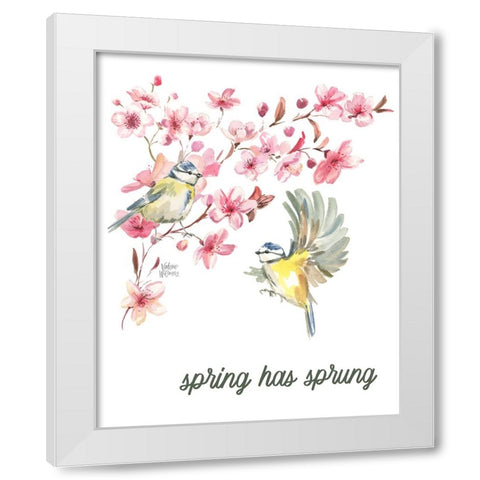 Spring Has Sprung White Modern Wood Framed Art Print by Wieners, Valerie