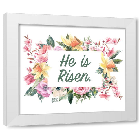 He is Risen White Modern Wood Framed Art Print by Wieners, Valerie