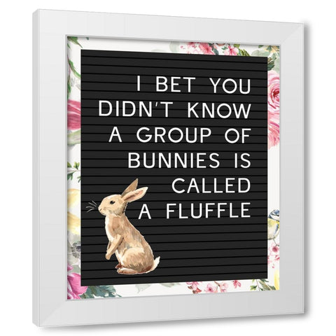 Fluffle White Modern Wood Framed Art Print by Wieners, Valerie