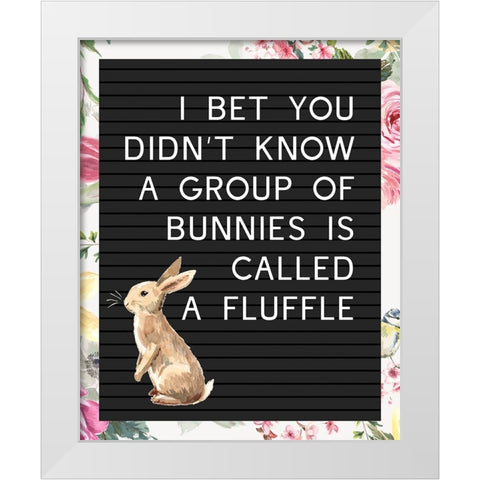 Fluffle White Modern Wood Framed Art Print by Wieners, Valerie
