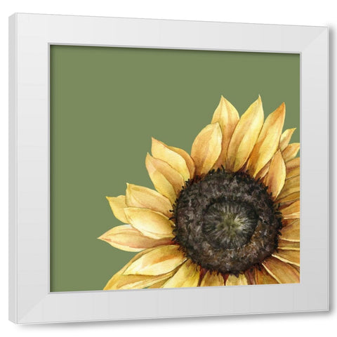 Sunflower White Modern Wood Framed Art Print by Wieners, Valerie