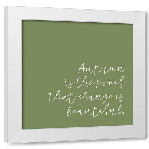 Autumn White Modern Wood Framed Art Print by Wieners, Valerie