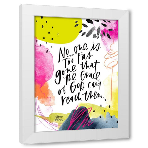 Grace of God White Modern Wood Framed Art Print by Wieners, Valerie