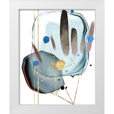 Baby Steps White Modern Wood Framed Art Print by Burney, Yvonne Coleman