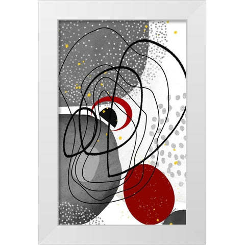 Graystone White Modern Wood Framed Art Print by Burney, Yvonne Coleman