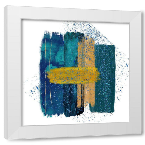 Birthday Confetti White Modern Wood Framed Art Print by Burney, Yvonne Coleman