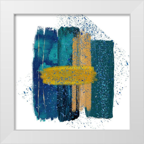 Birthday Confetti White Modern Wood Framed Art Print by Burney, Yvonne Coleman