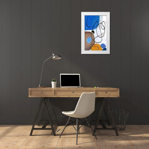 Cool Vibes White Modern Wood Framed Art Print by Burney, Yvonne Coleman