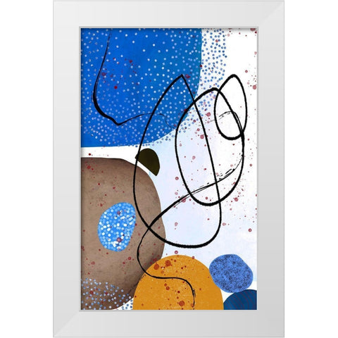 Cool Vibes White Modern Wood Framed Art Print by Burney, Yvonne Coleman