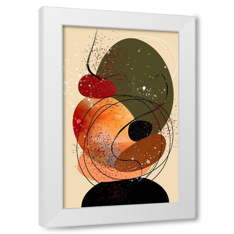 Entwined White Modern Wood Framed Art Print by Burney, Yvonne Coleman