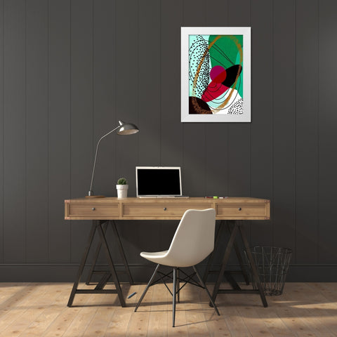 Lollipop White Modern Wood Framed Art Print by Burney, Yvonne Coleman