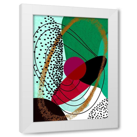 Lollipop White Modern Wood Framed Art Print by Burney, Yvonne Coleman