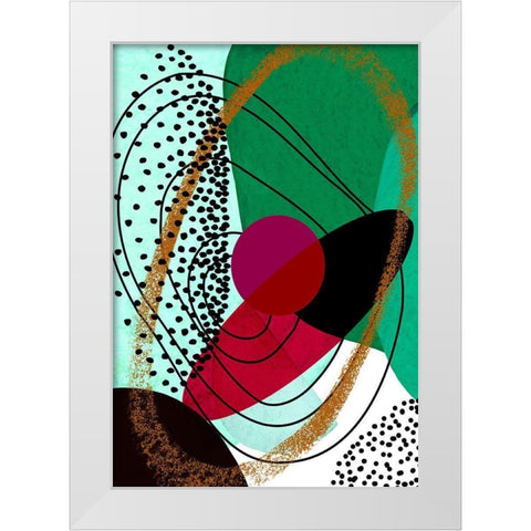 Lollipop White Modern Wood Framed Art Print by Burney, Yvonne Coleman