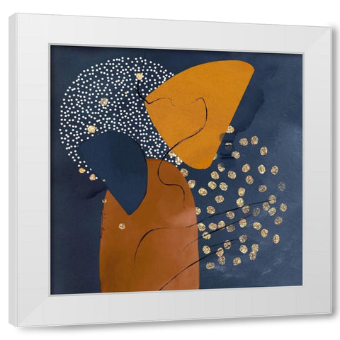 Blueberry Carmel White Modern Wood Framed Art Print by Burney, Yvonne Coleman
