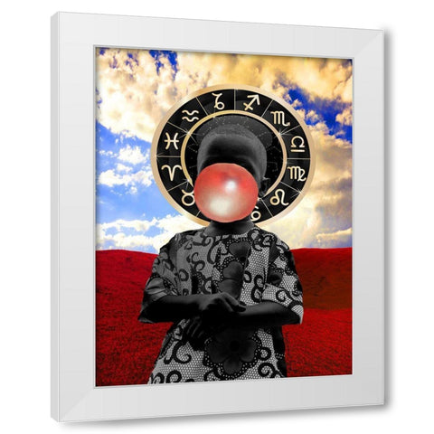 Desert Horizon White Modern Wood Framed Art Print by Burney, Yvonne Coleman