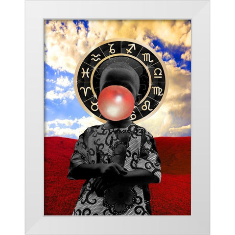 Desert Horizon White Modern Wood Framed Art Print by Burney, Yvonne Coleman