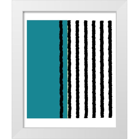 Water and Lines White Modern Wood Framed Art Print by Burney, Yvonne Coleman
