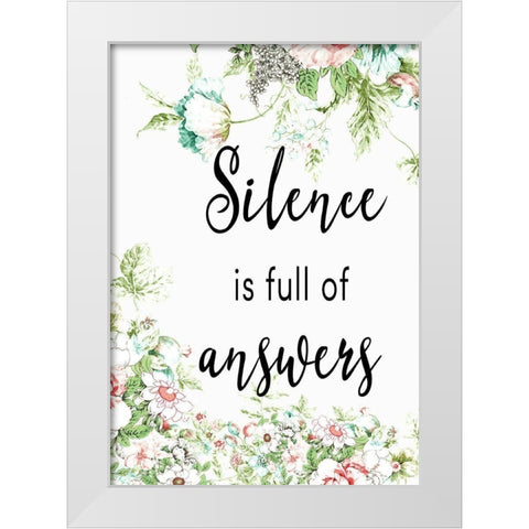 Full of Answers White Modern Wood Framed Art Print by Burney, Yvonne Coleman