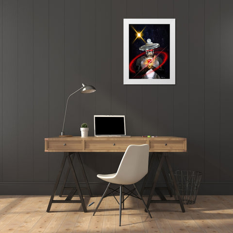 Anger White Modern Wood Framed Art Print by Burney, Yvonne Coleman