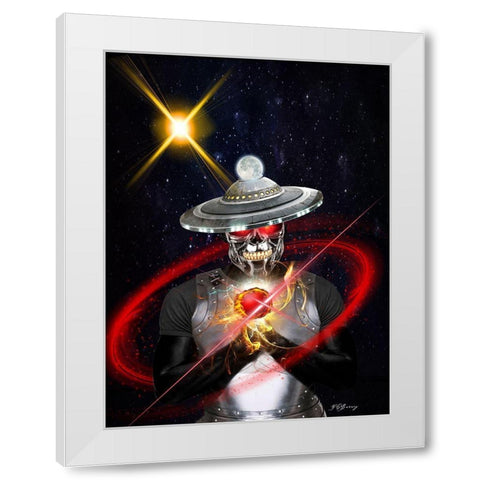 Anger White Modern Wood Framed Art Print by Burney, Yvonne Coleman