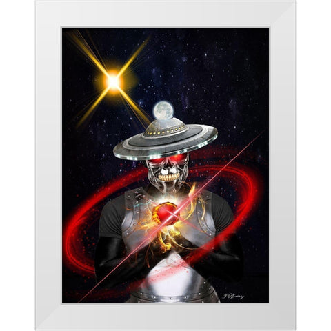 Anger White Modern Wood Framed Art Print by Burney, Yvonne Coleman