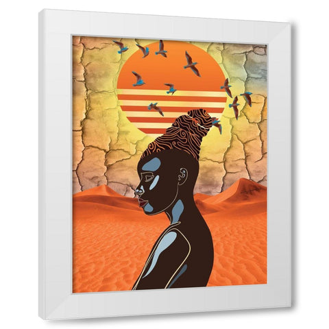 The Joy of Sunset White Modern Wood Framed Art Print by Burney, Yvonne Coleman