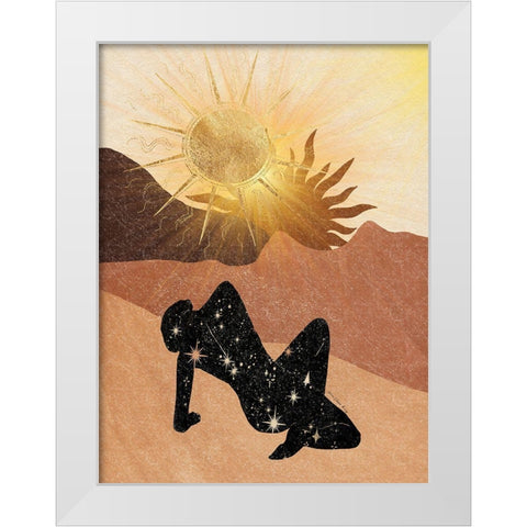 Basking in the Sun White Modern Wood Framed Art Print by Burney, Yvonne Coleman