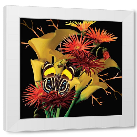 Yellow Supreme White Modern Wood Framed Art Print by Burney, Yvonne Coleman