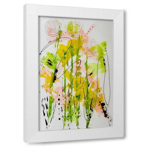 Spring Blush White Modern Wood Framed Art Print by Burney, Yvonne Coleman