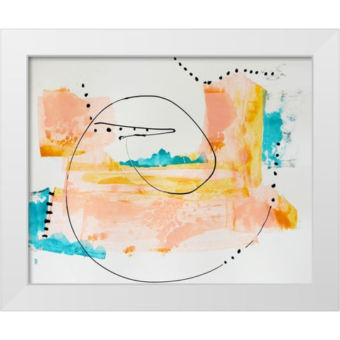 Board Walk Blush White Modern Wood Framed Art Print by Burney, Yvonne Coleman