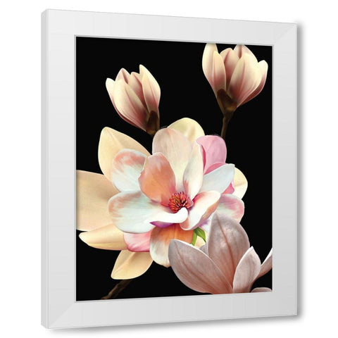 Garden Party White Modern Wood Framed Art Print by Burney, Yvonne Coleman