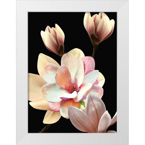 Garden Party White Modern Wood Framed Art Print by Burney, Yvonne Coleman